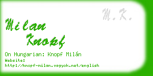 milan knopf business card